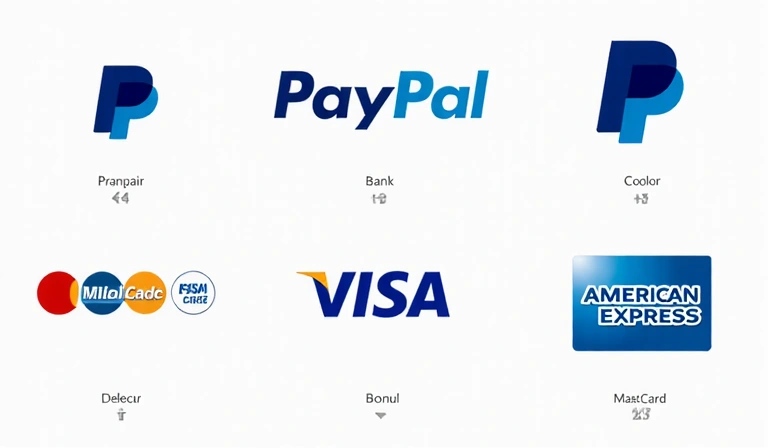 Verschiedene Zahlungsmethoden Icons